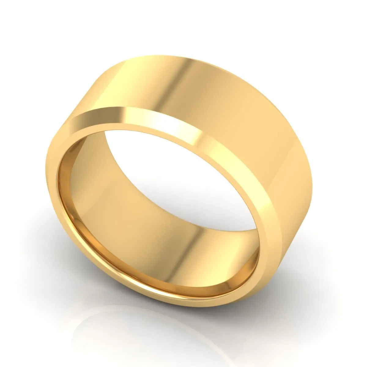 10.0 mm Plain Wedding Band in 14KT, 18KT & Platinum