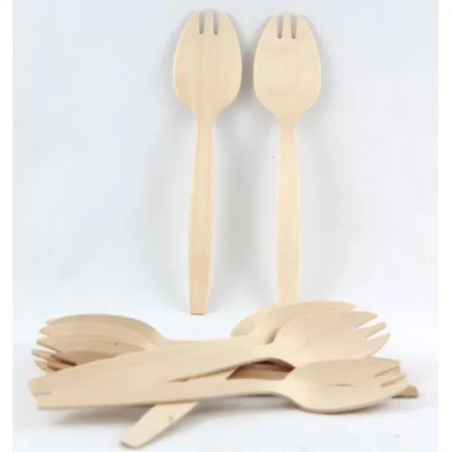 100PK Wooden Sporks 140mm