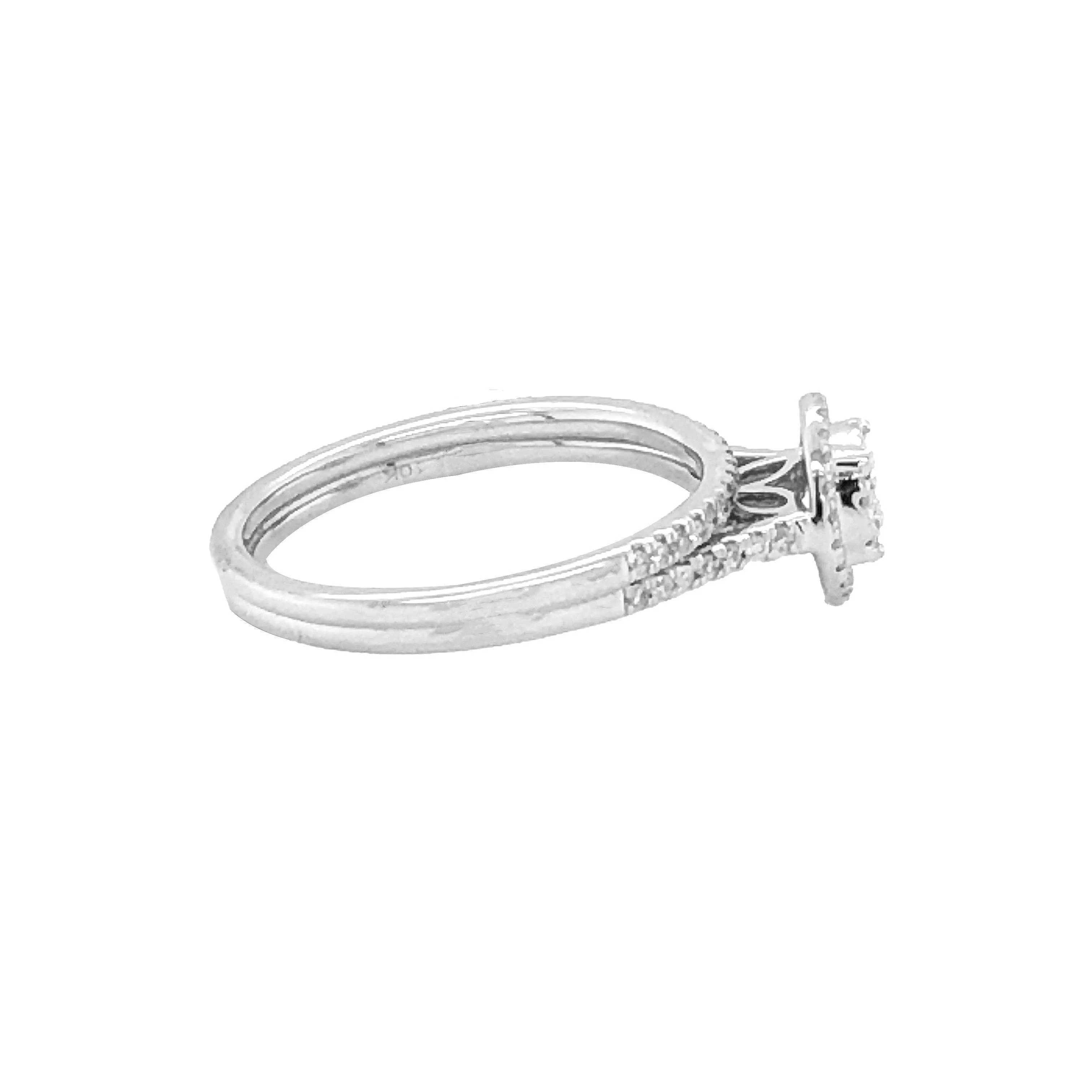 10K Yellow Gold 0.25TDW Diamond Double Round Halo Wedding Set