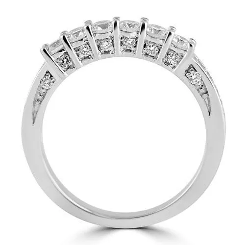 14K White Solid Gold Beautiful Womens Diamond Multi Stone Bridal Ring Set 2.6 Ctw