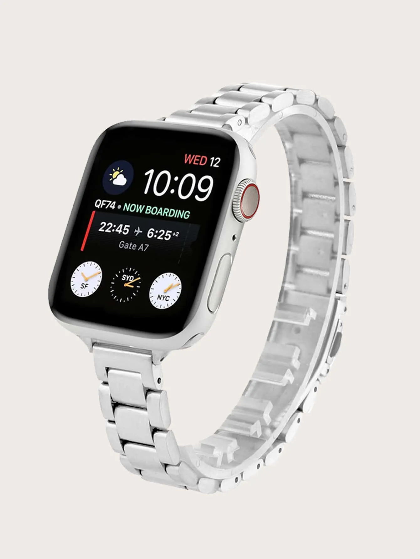 1pc Metal Watchband - Silver