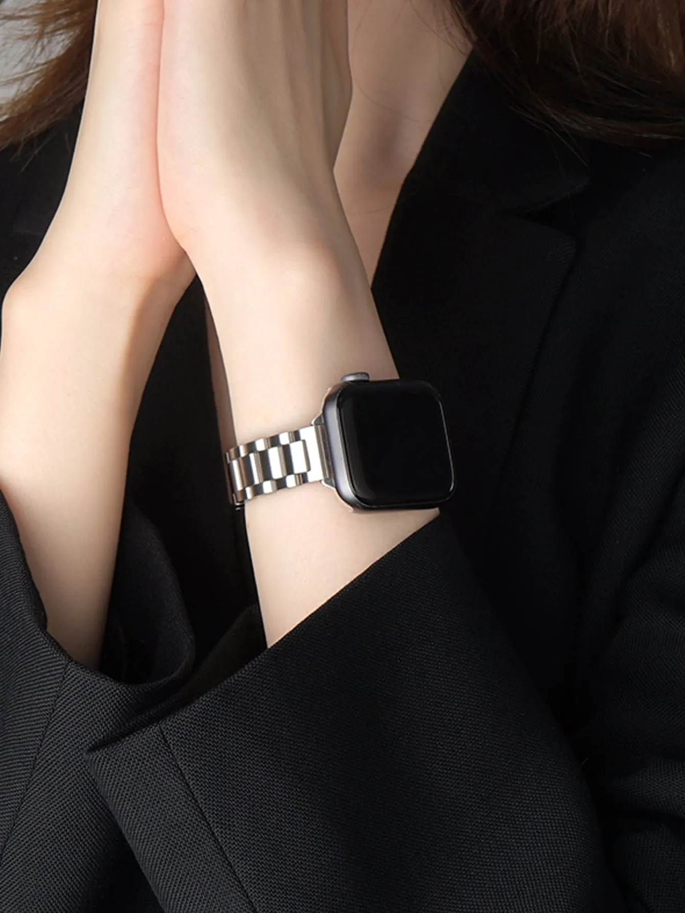 1pc Metal Watchband - Silver
