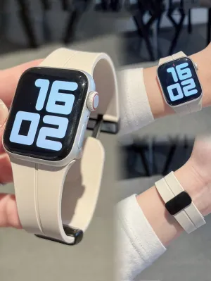 1pc Silicone Magnetic Watchband - Beige