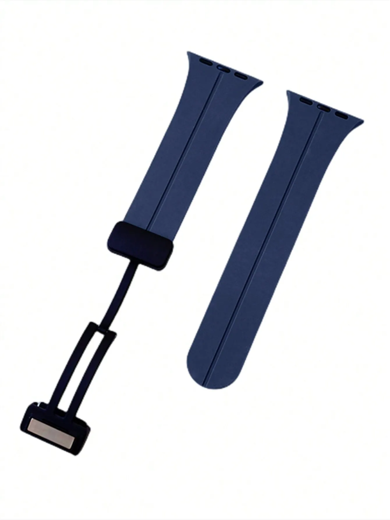 1pc Silicone Magnetic Watchband - Navy Blue