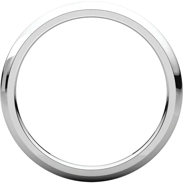 2 mm Platinum Comfort Fit Classic Wedding Band