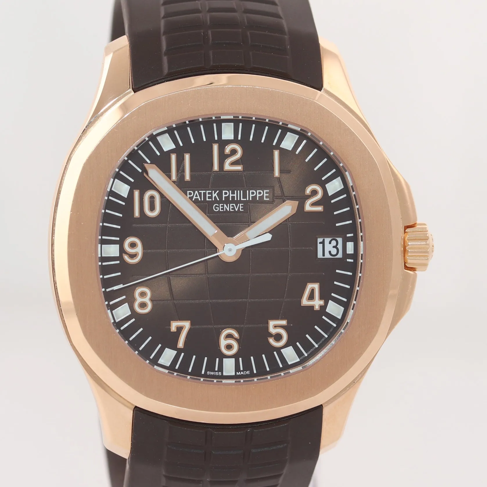 2016 PAPERS 5167R Patek Philippe Aquanaut Rose Gold Brown 40mm Tropical Watch