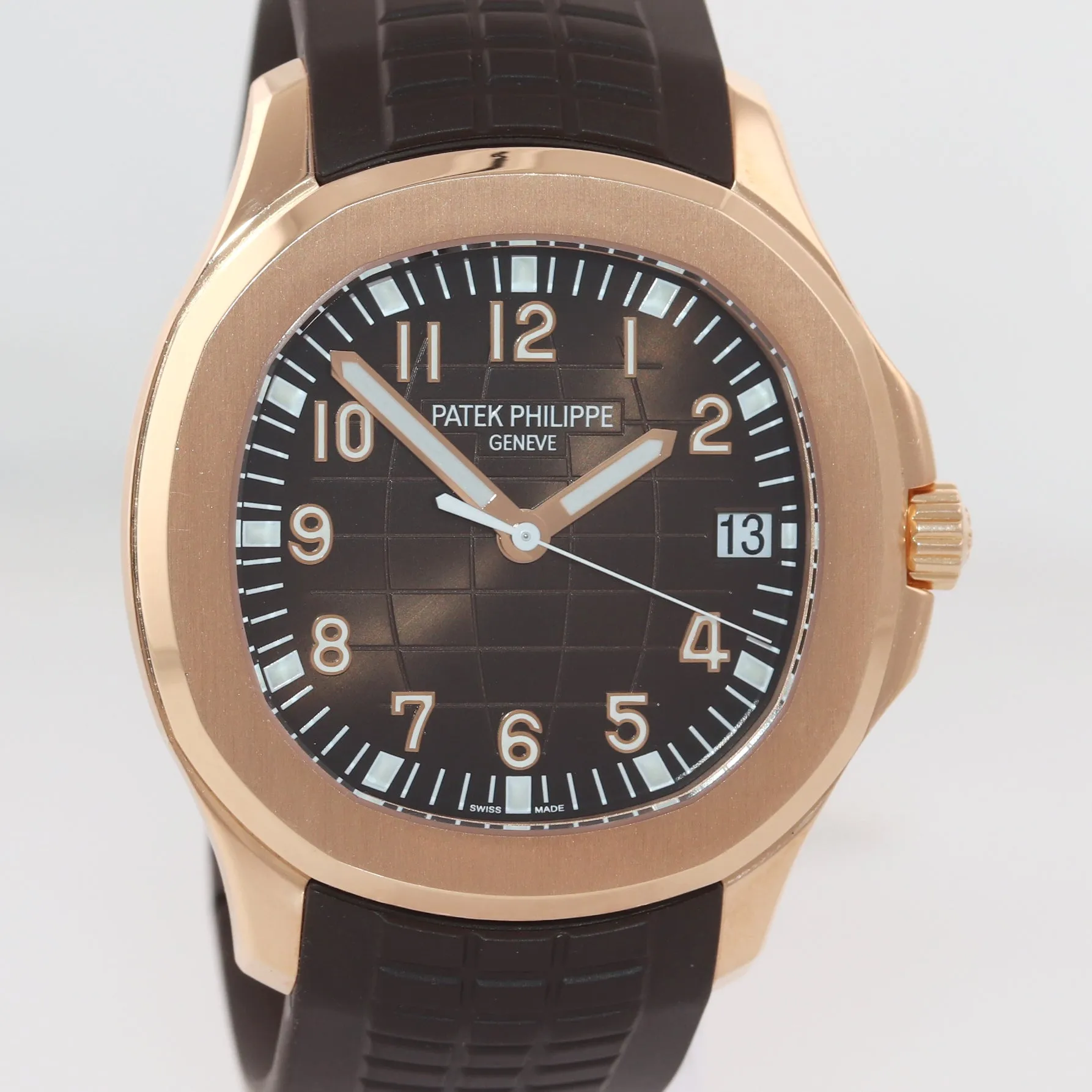 2016 PAPERS 5167R Patek Philippe Aquanaut Rose Gold Brown 40mm Tropical Watch