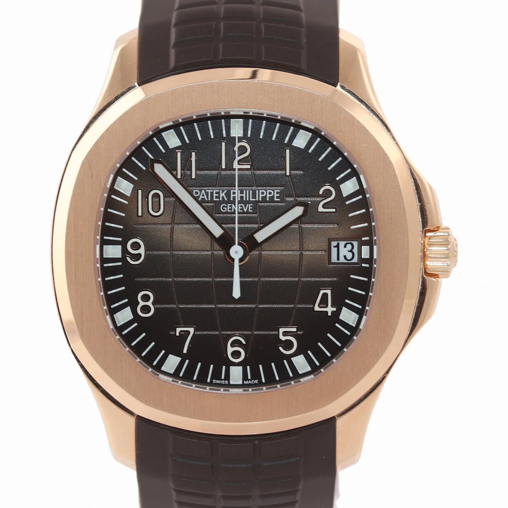 2016 PAPERS 5167R Patek Philippe Aquanaut Rose Gold Brown 40mm Tropical Watch