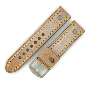 22MM Wax Leather Watch Band