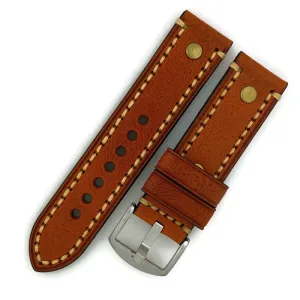 24MM Wax Leather Watch Band