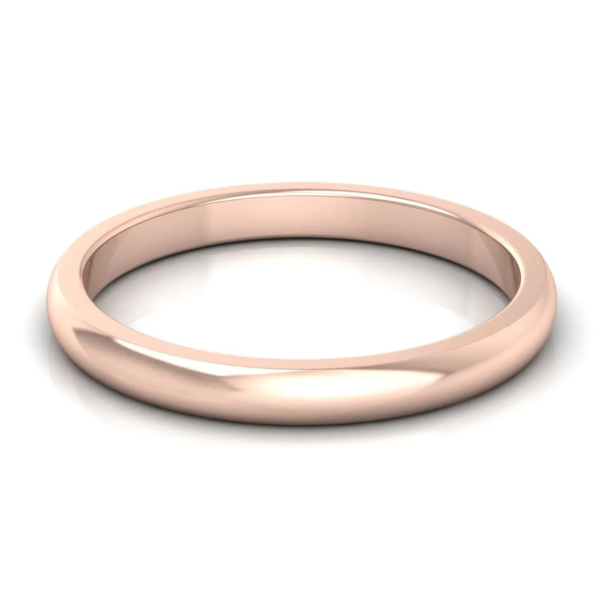 2.5 mm Plain Wedding Band in 14KT, 18KT & Platinum