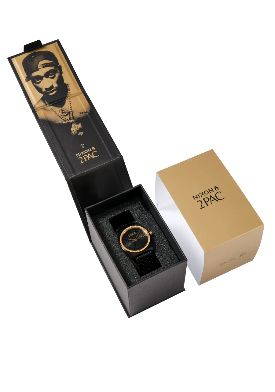 2PAC TIME TELLER Black Gold Watch A1378-010