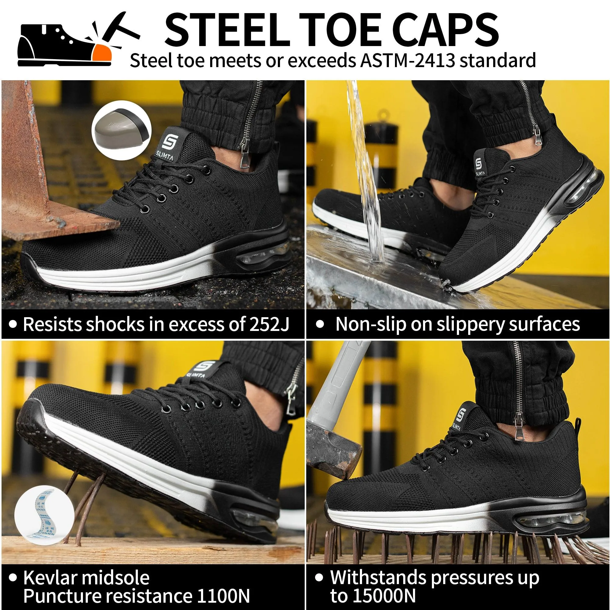 333 Flyer White Safety Shoes