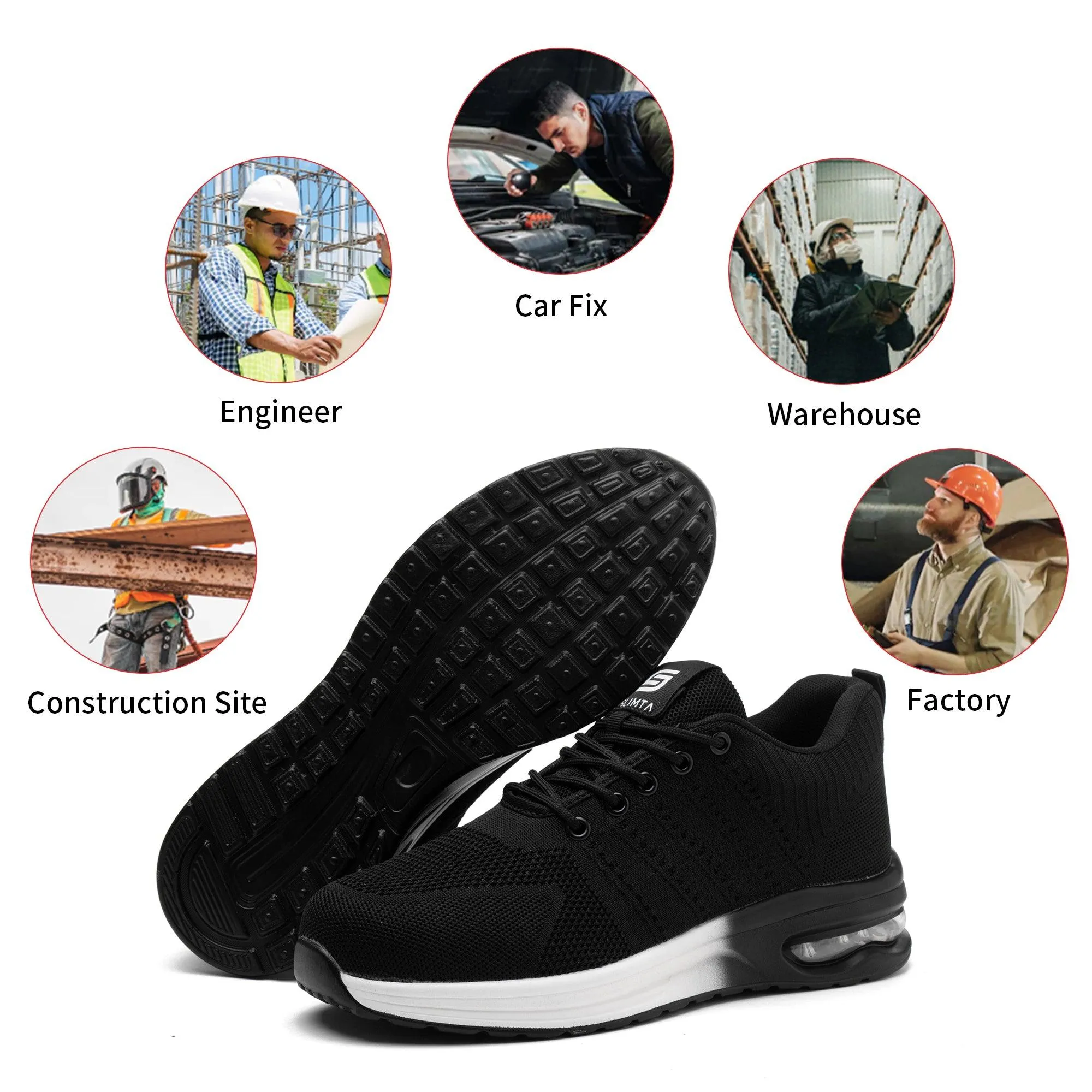 333 Flyer White Safety Shoes