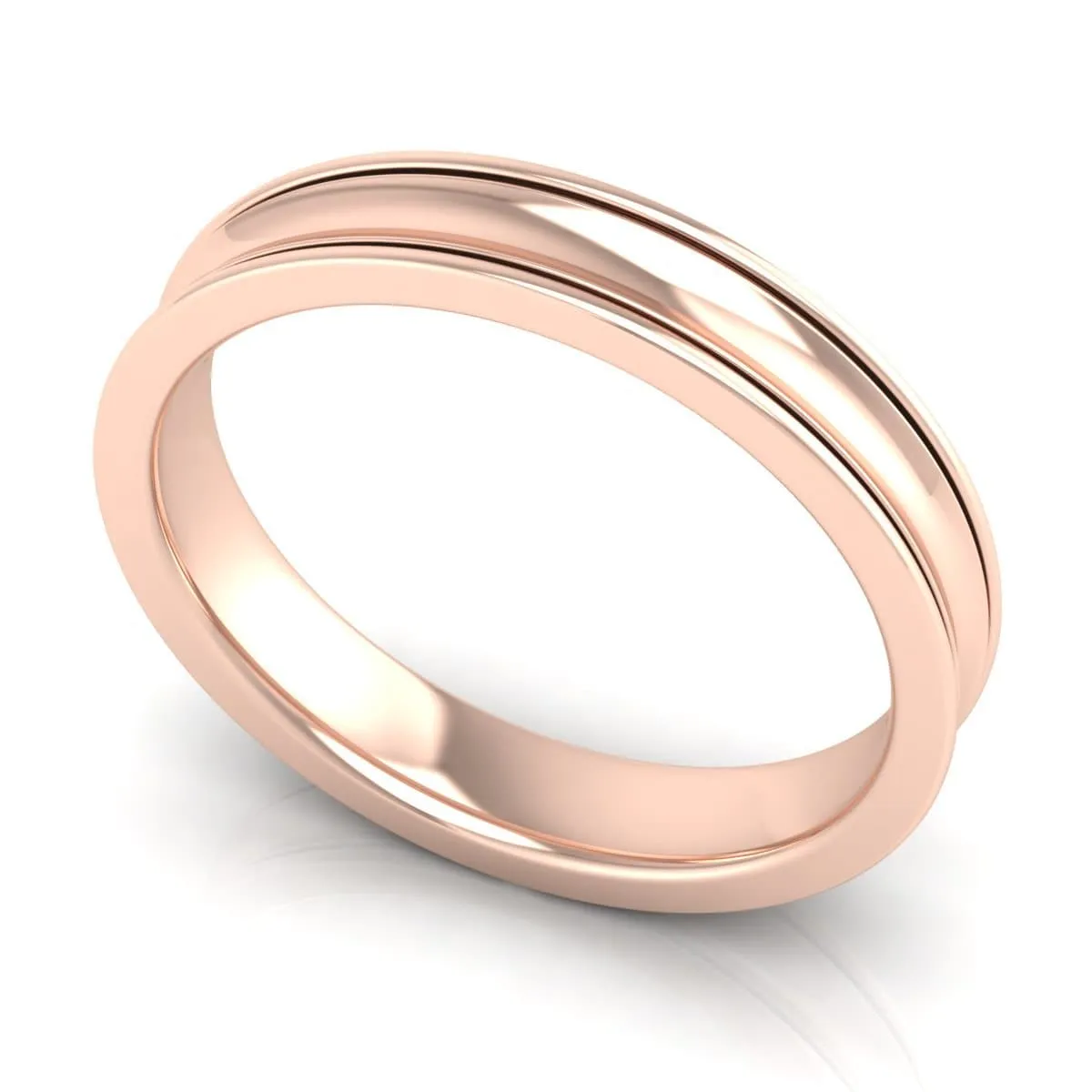 4.0 mm Plain Wedding Band in 14KT, 18KT & Platinum