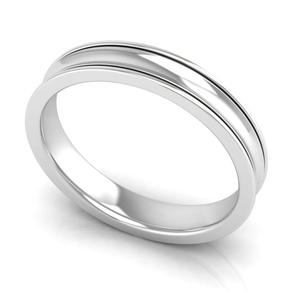 4.0 mm Plain Wedding Band in 14KT, 18KT & Platinum