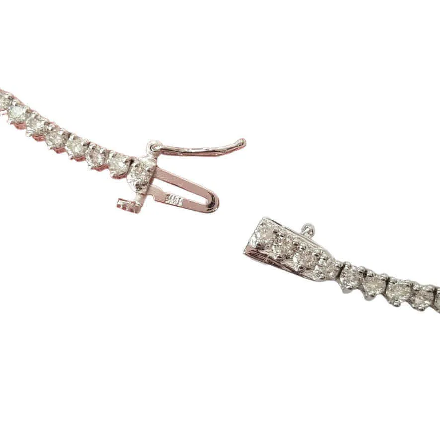 5 ctw Round Lab Grown Diamond Graduated Riviera Fashion Tennis Necklace (5.00 CTW - G-H / VS2-SI1)