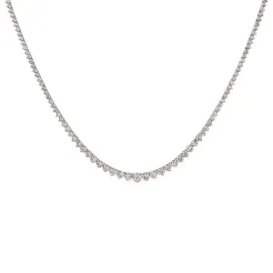 5 ctw Round Lab Grown Diamond Graduated Riviera Fashion Tennis Necklace (5.00 CTW - G-H / VS2-SI1)