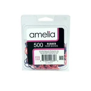 500 Count Pink & Purple Rubber Elastics