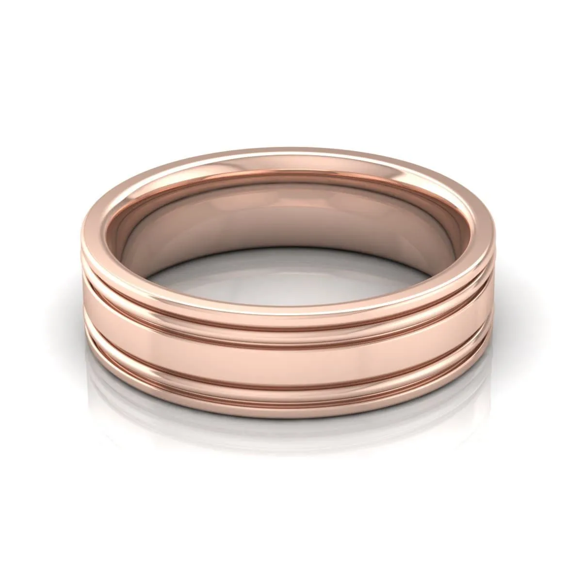 6.0 mm Plain Wedding Band in 14KT, 18KT & Platinum