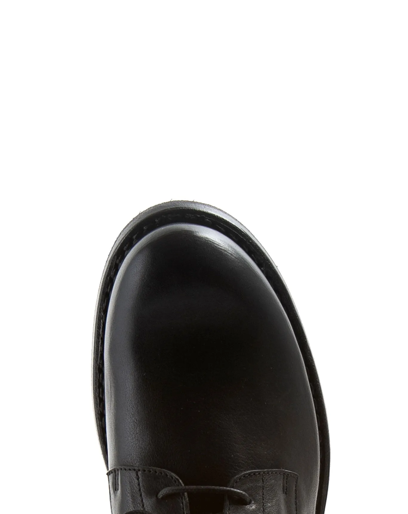 745 Black Leather Lace-up Boots