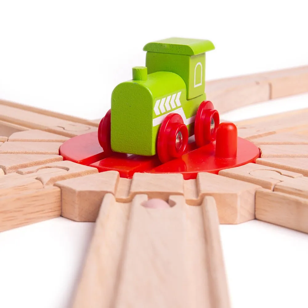8 Way Turntable - Wooden Train Toy