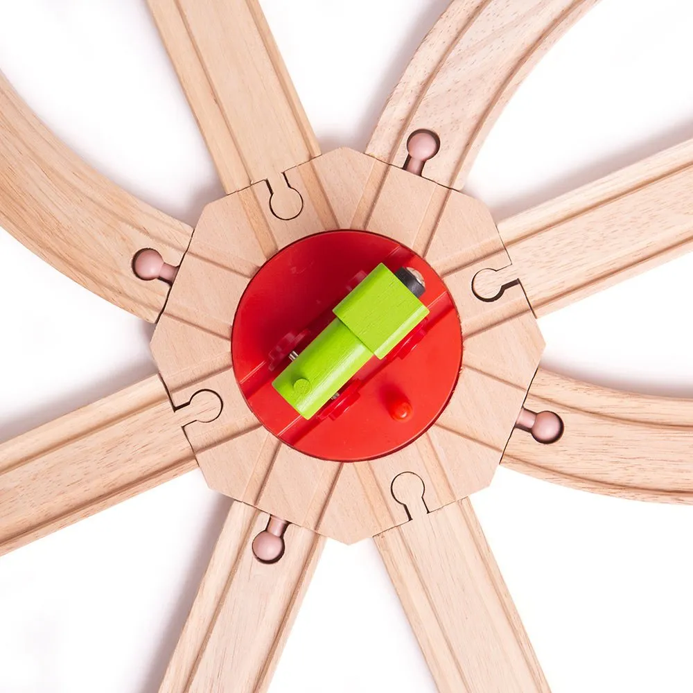 8 Way Turntable - Wooden Train Toy
