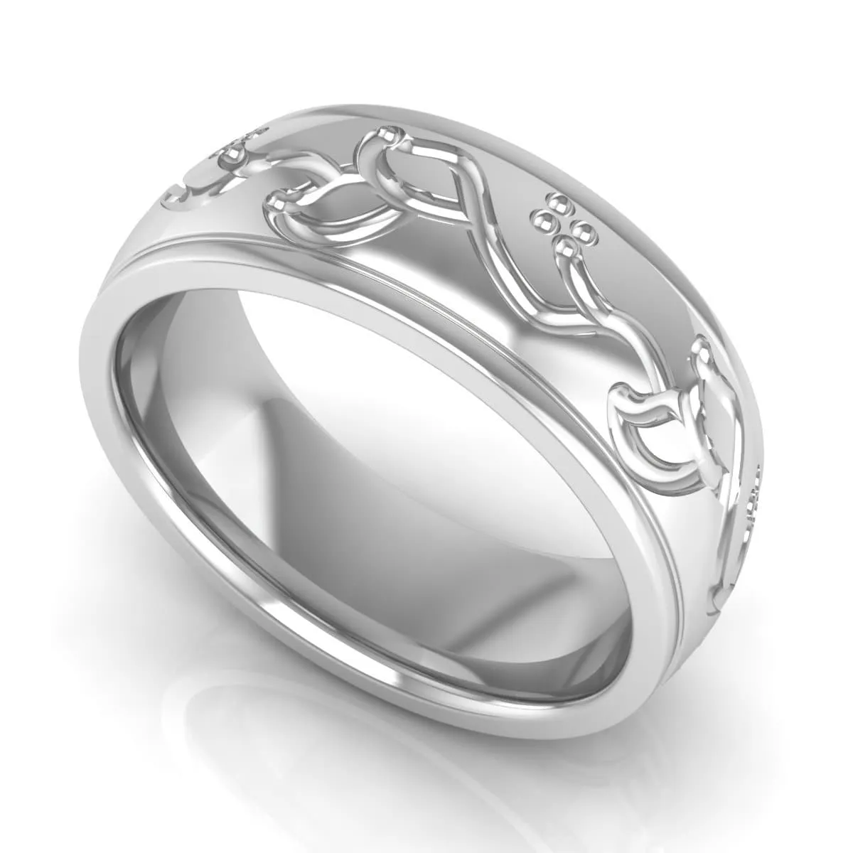8.0 mm Plain Wedding Band in 14KT, 18KT & Platinum