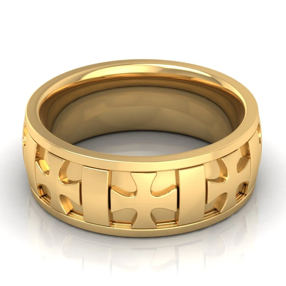 8.0 mm Plain Wedding Band in 14KT, 18KT & Platinum