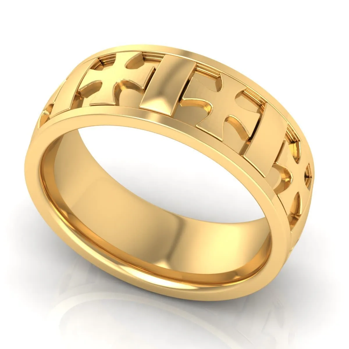 8.0 mm Plain Wedding Band in 14KT, 18KT & Platinum