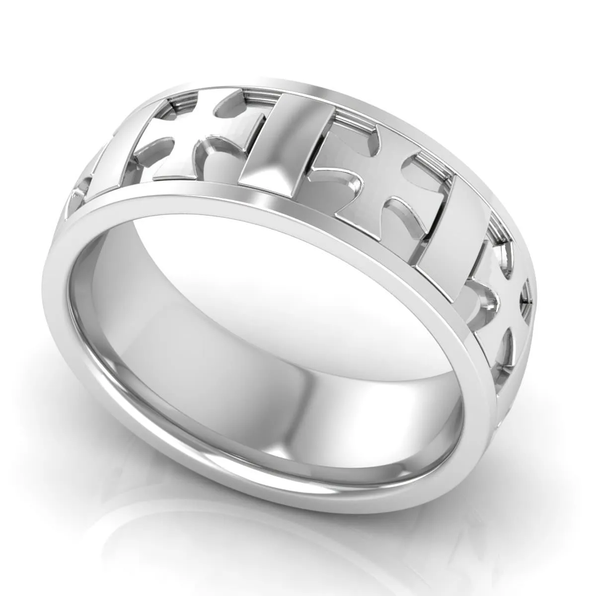 8.0 mm Plain Wedding Band in 14KT, 18KT & Platinum