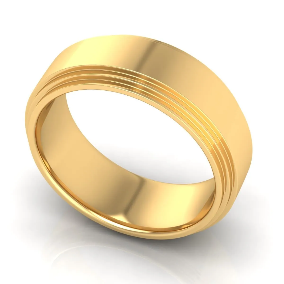 8.0 mm Plain Wedding Band in 14KT, 18KT & Platinum