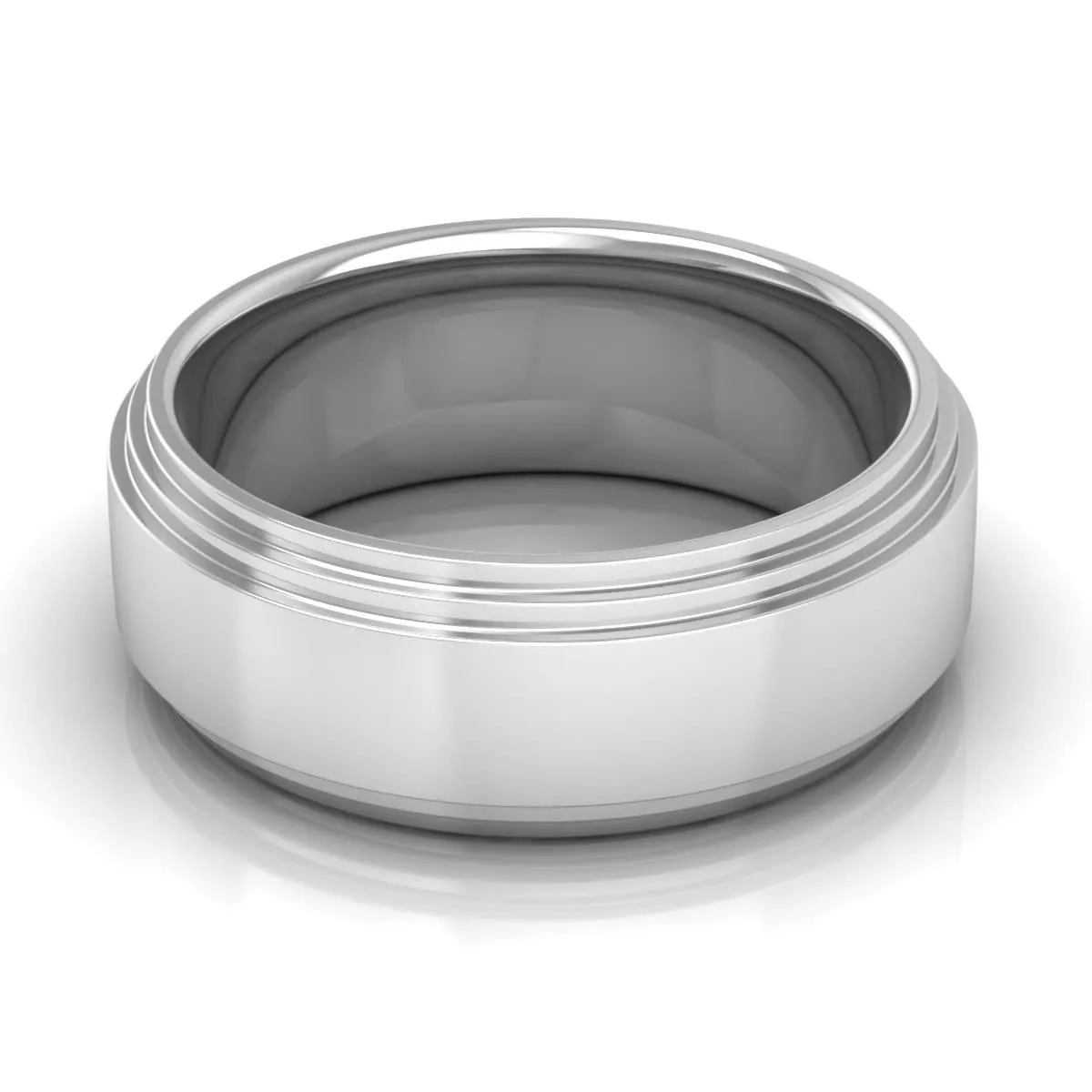 8.0 mm Plain Wedding Band in 14KT, 18KT & Platinum
