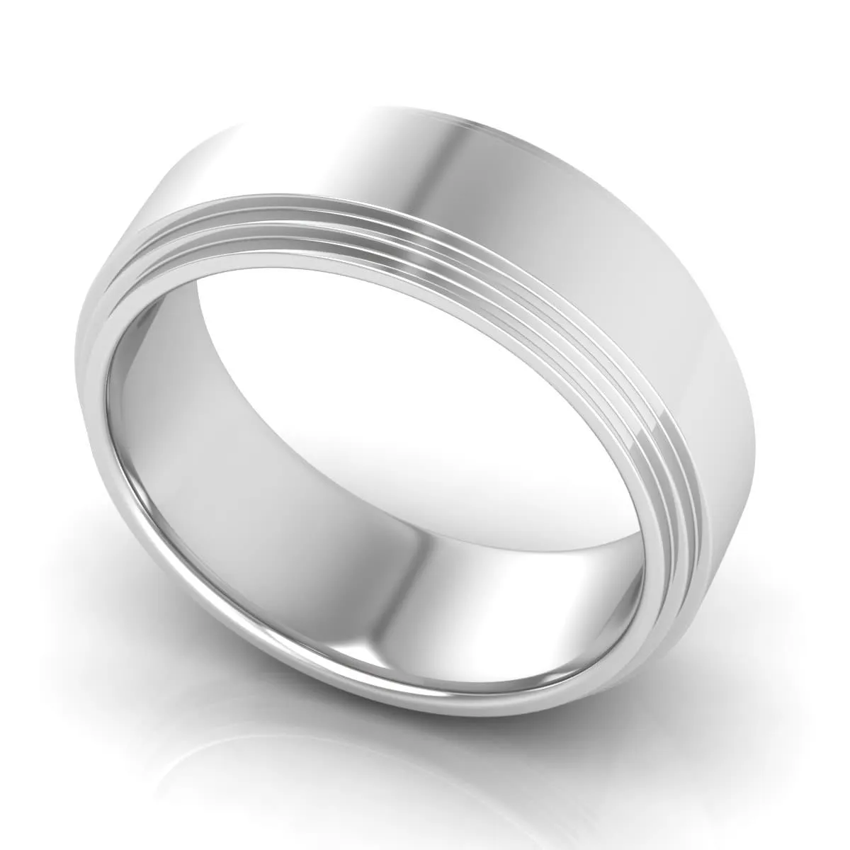8.0 mm Plain Wedding Band in 14KT, 18KT & Platinum