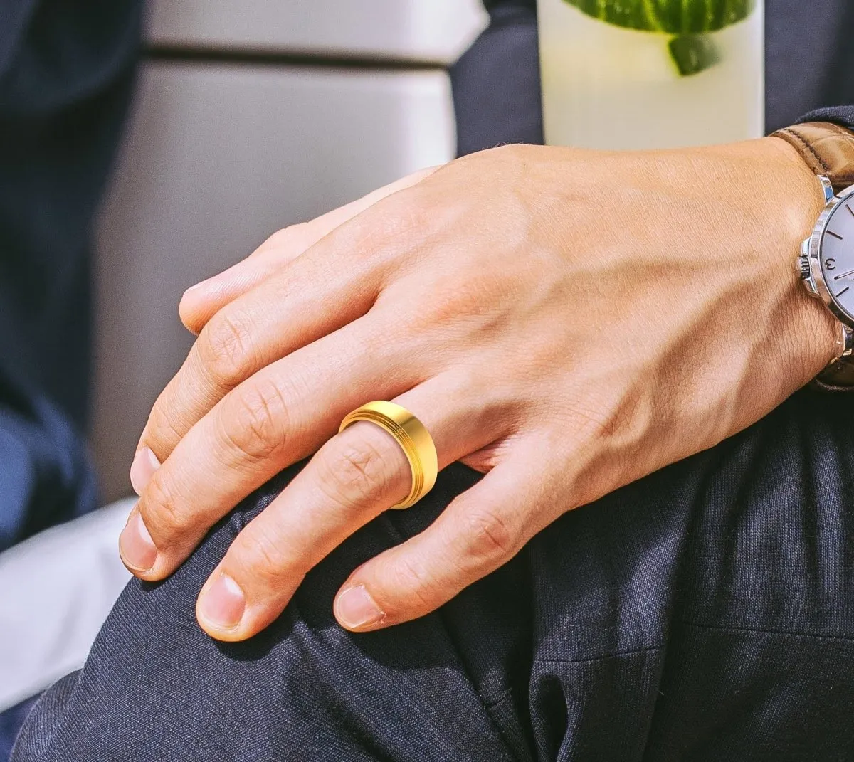 8.0 mm Plain Wedding Band in 14KT, 18KT & Platinum