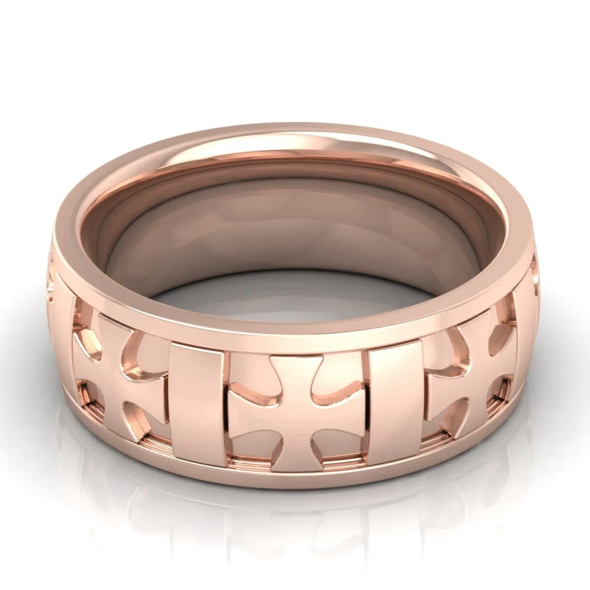 8.0 mm Plain Wedding Band in 14KT, 18KT & Platinum