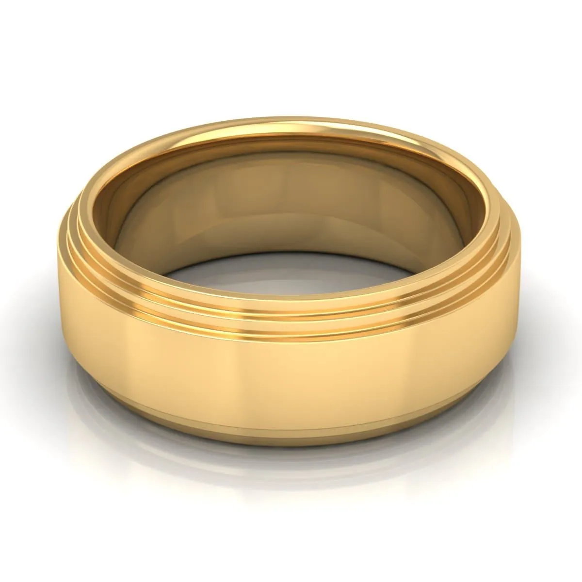 8.0 mm Plain Wedding Band in 14KT, 18KT & Platinum
