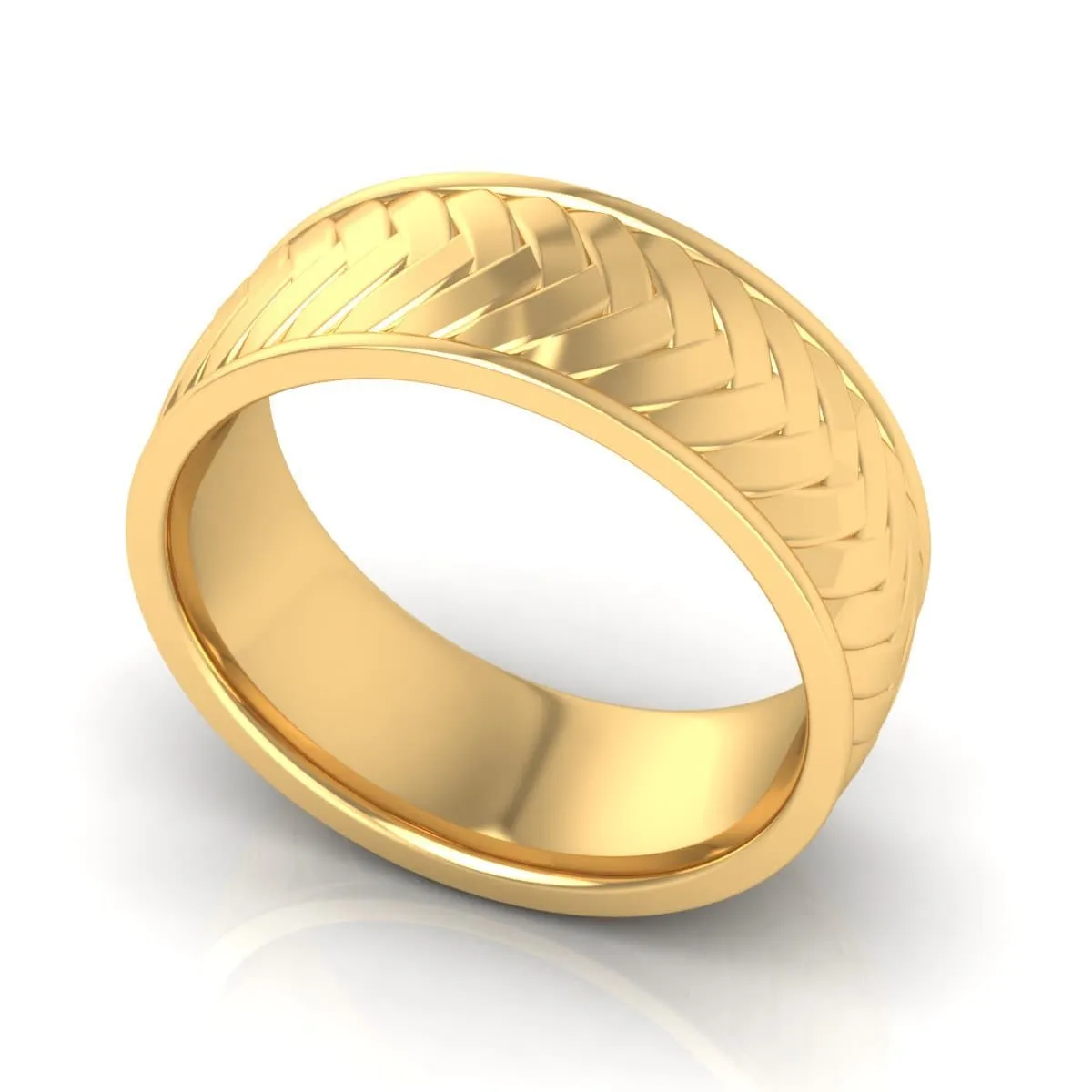 8.0 mm Plain Wedding Band in 14KT, 18KT & Platinum