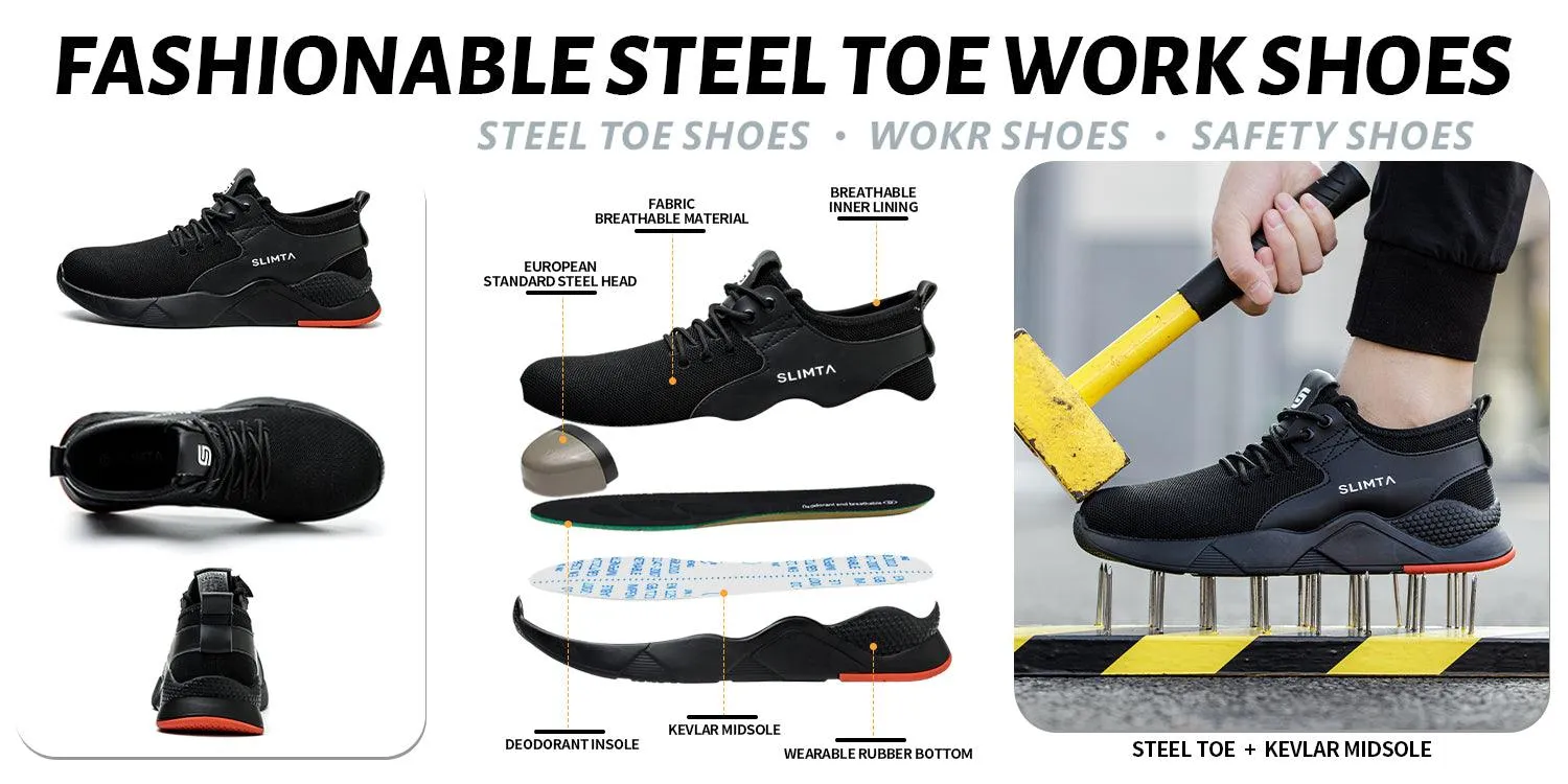 832 Airwalk Black Safety Shoes