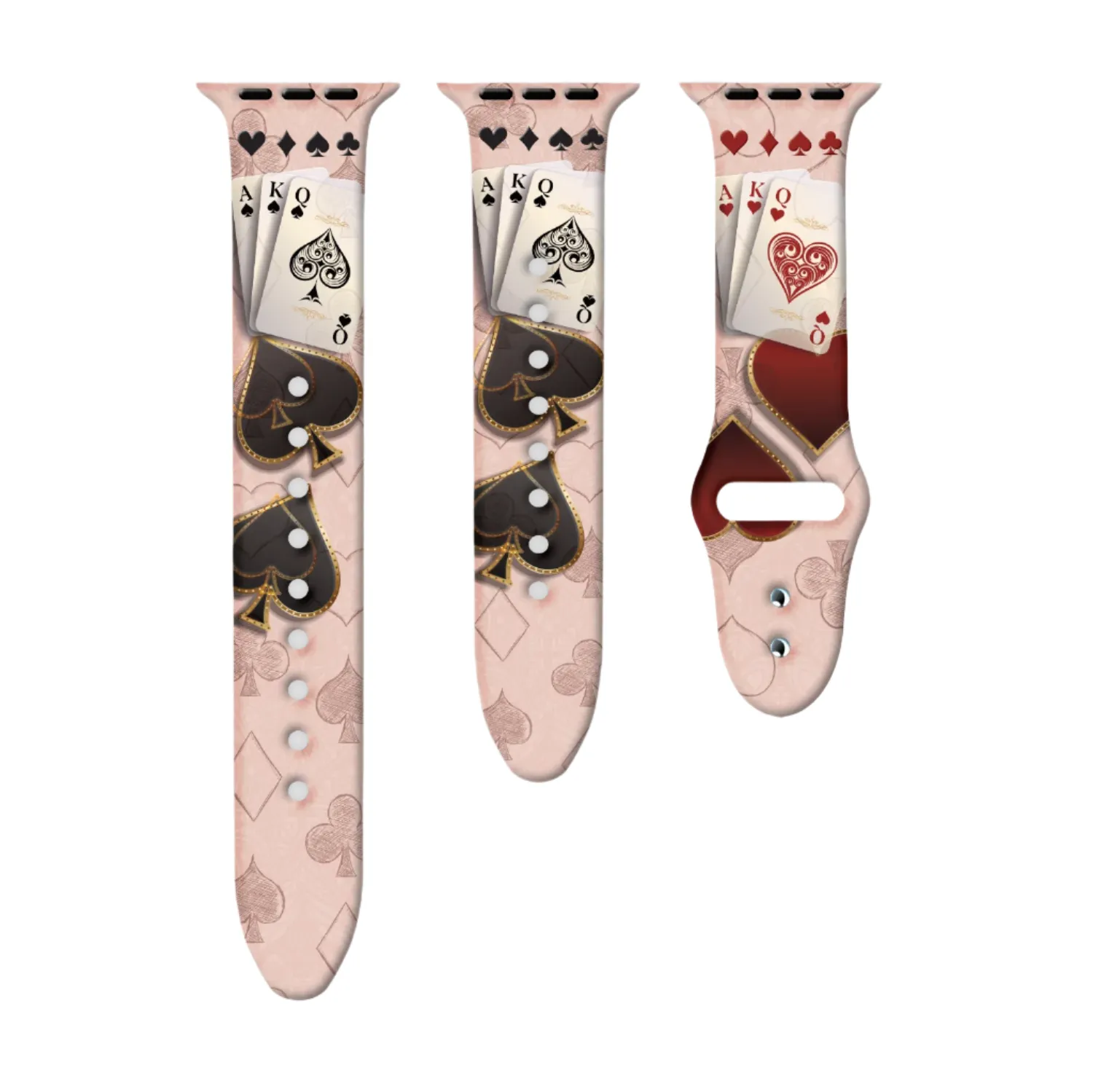 Ace of Style Print | Silicone Watch Band for Apple Watch ®   Watch Face Incl.