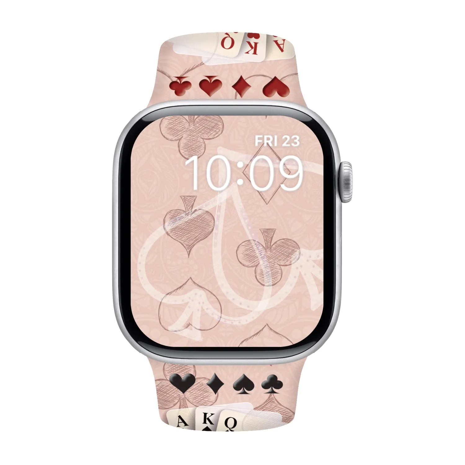 Ace of Style Print | Silicone Watch Band for Apple Watch ®   Watch Face Incl.