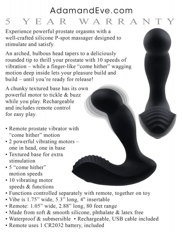 Adam's Come Hither  Prostate Massager - Black
