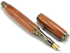 Admin - Premium Hand Turned Fountain or Rollerball Pen / Jatoba Cherry Wood