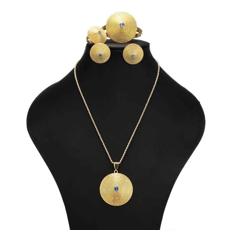 African Jewelry Sets Blue Stone