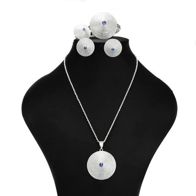 African Jewelry Sets Blue Stone