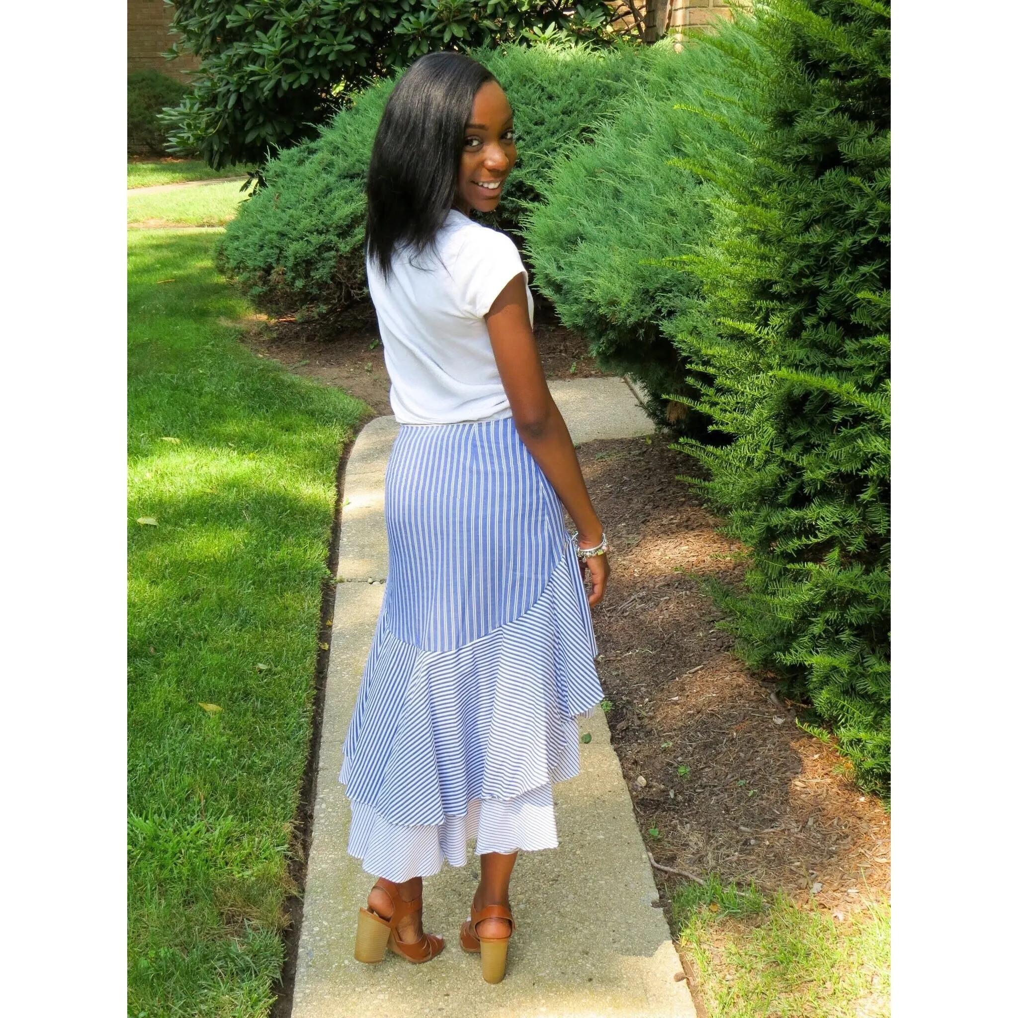 Alana |  Hi-low Ruffle Skirt