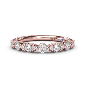 Alternating Marquise and Round Diamond Ring