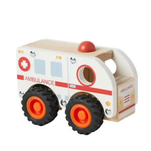 Ambulance & Police Car Wooden Toys - 18M 
