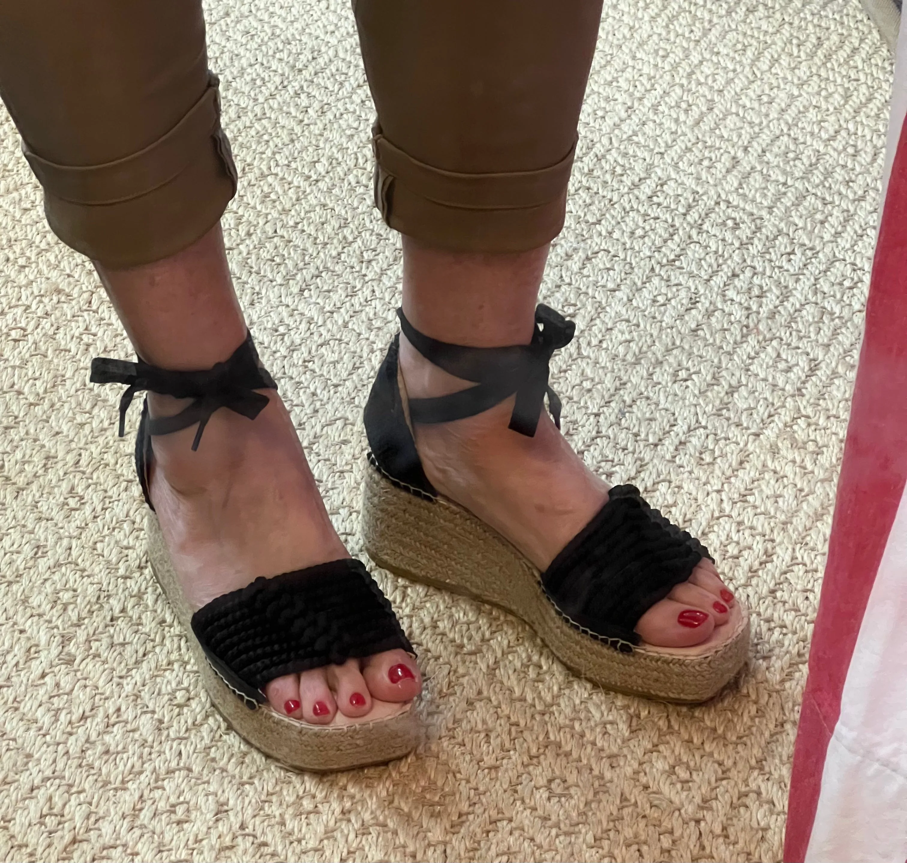 Anisa Mid Wedge Espadrille - Black