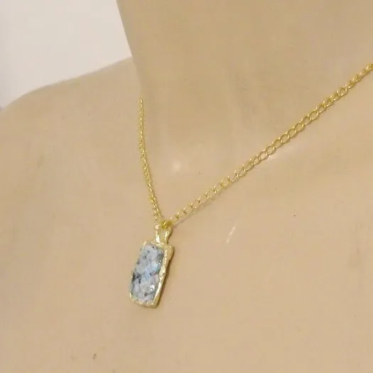 Antique Roman Glass Pendant 24k GP Sterling Silver Hadar Designers Handmade (as
